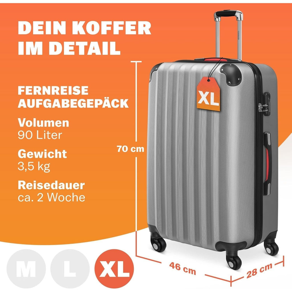 Koffer, mit Teleskopgriff für Reisen und Camping – Detailansicht 11
