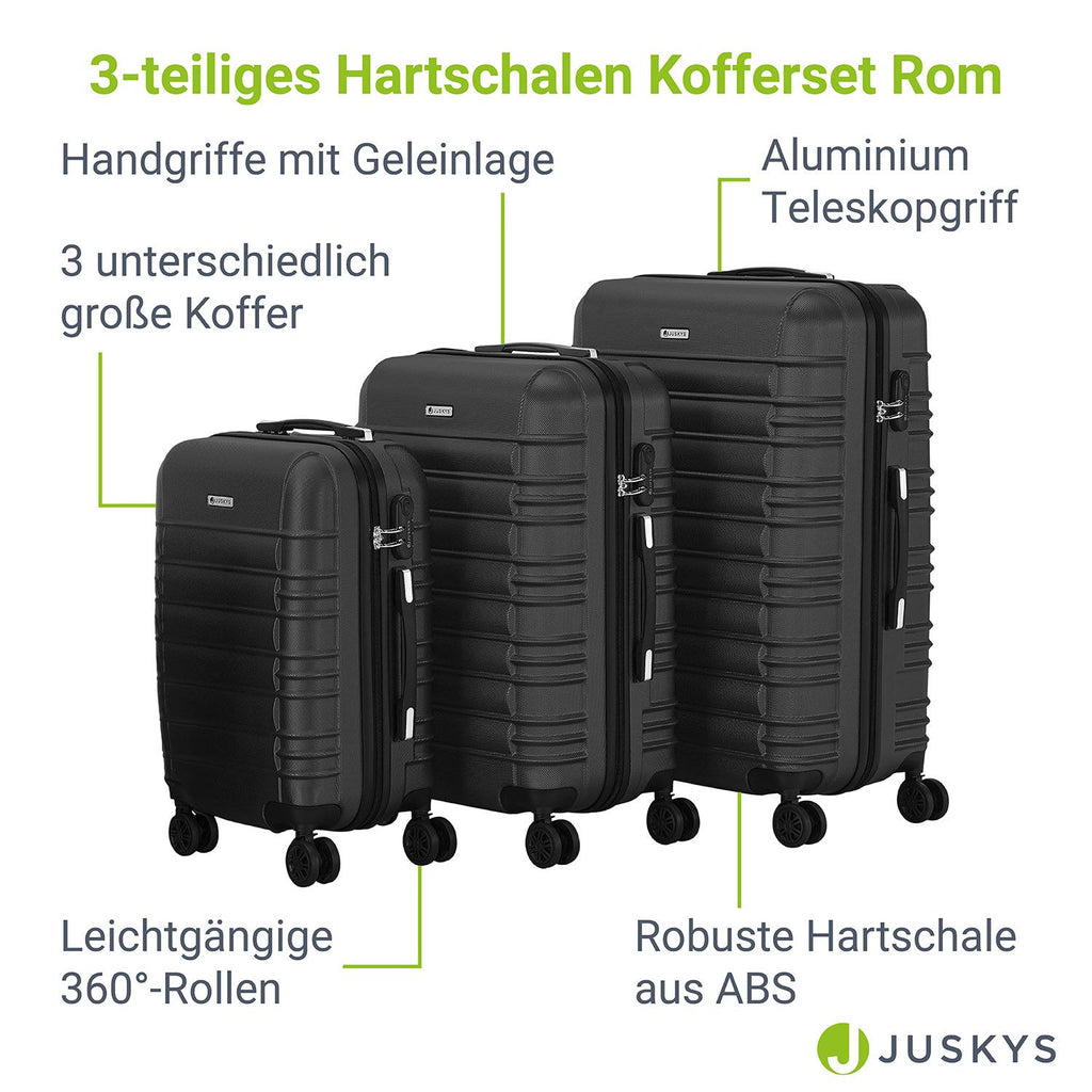 Kofferset, mit Teleskopgriff für Alltag und Zuhause – Detailansicht 19