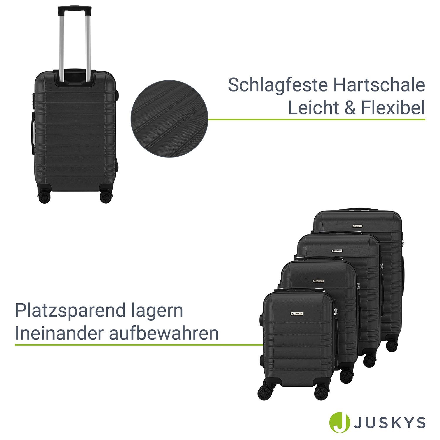 Kofferset, mit Teleskopgriff für Alltag und Zuhause – Detailansicht 61