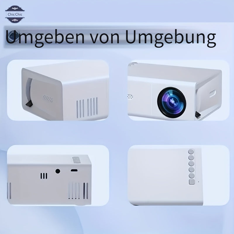 Kompakter HD Mini Projektor, Taschenprojektor Unterstützt 1080P für Camping und Reisen – Detailansicht 7