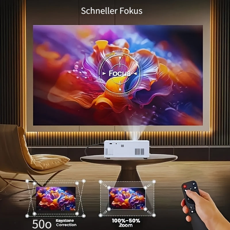 Kompakter HD Mini Projektor, Taschenprojektor Unterstützt 1080P für Camping und Reisen – Detailansicht 8