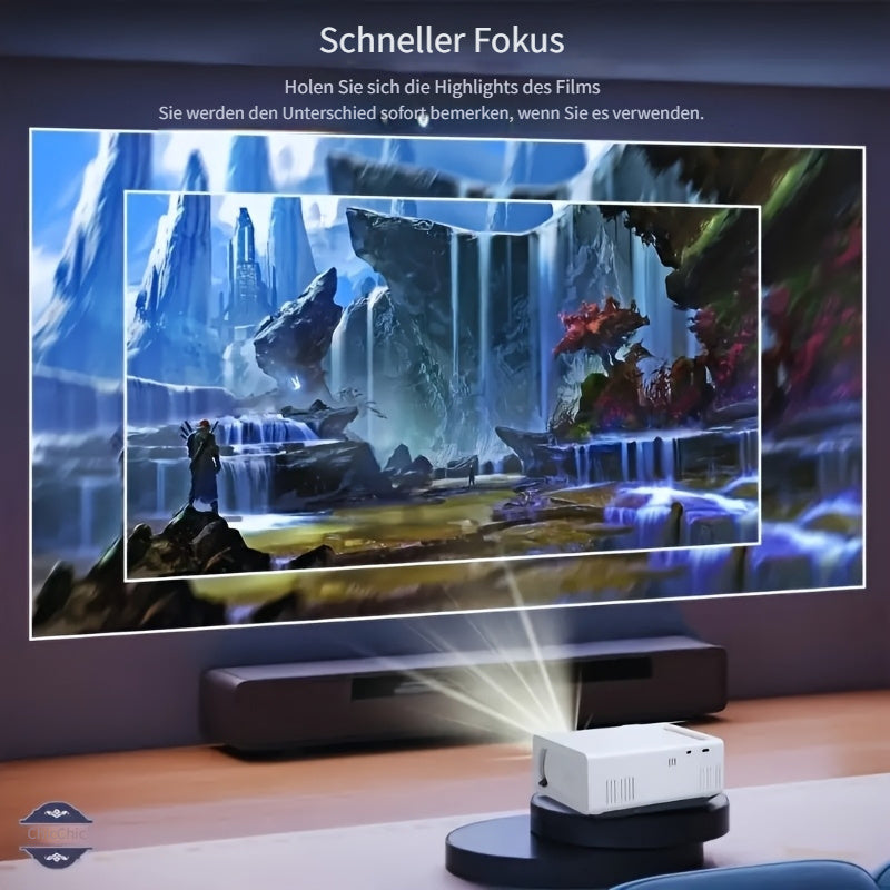 Kompakter HD Mini Projektor, Taschenprojektor Unterstützt 1080P für Camping und Reisen – Detailansicht 9