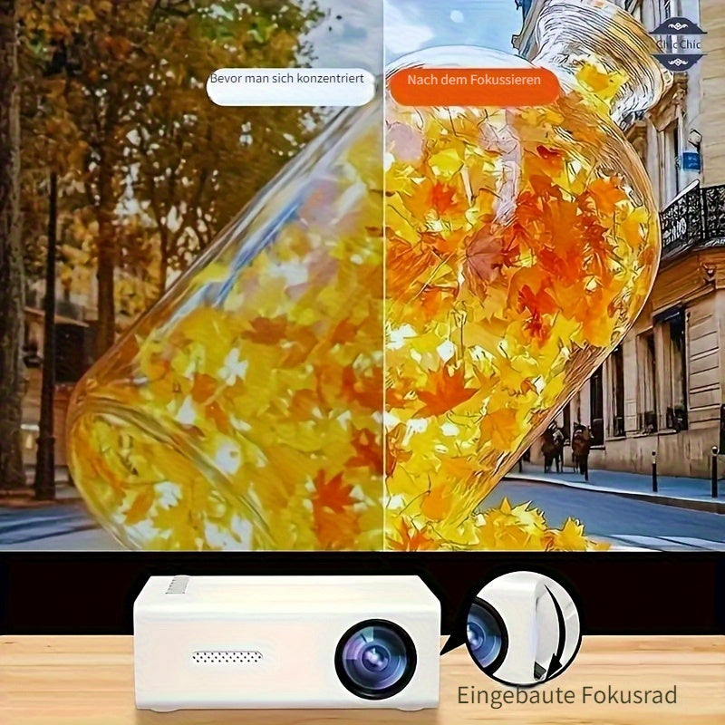 Kompakter HD Mini Projektor, Taschenprojektor Unterstützt 1080P für Camping und Reisen – Detailansicht 10