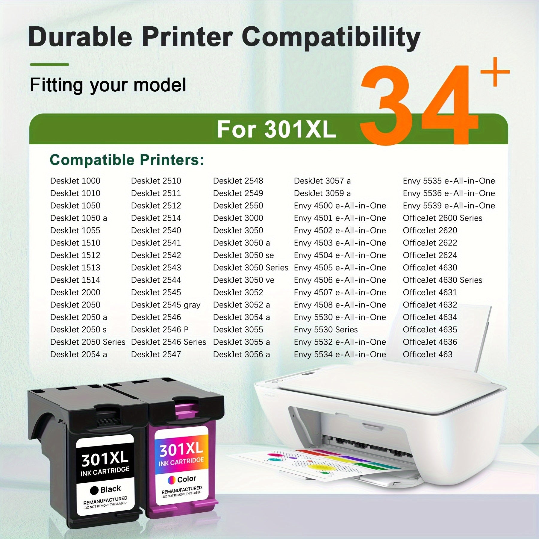 Kompatible Druckerpatronen, 1x Schwarz XL + 1x Farbe XL für Drucken zu Hause und Büro und Homeoffice – Detailansicht 9