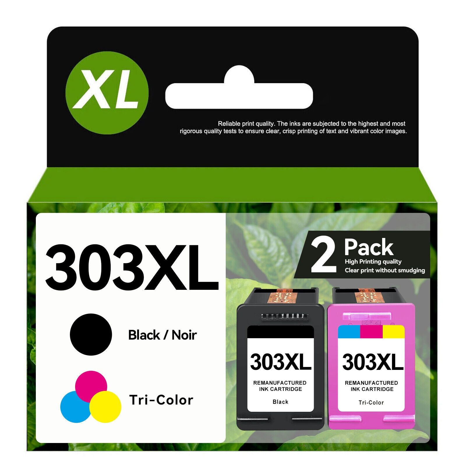 Kompatible Druckerpatronen, 2er-Pack (1x Schwarz + 1x Farbe) für Büro und Homeoffice und Drucken zu Hause – Hauptansicht