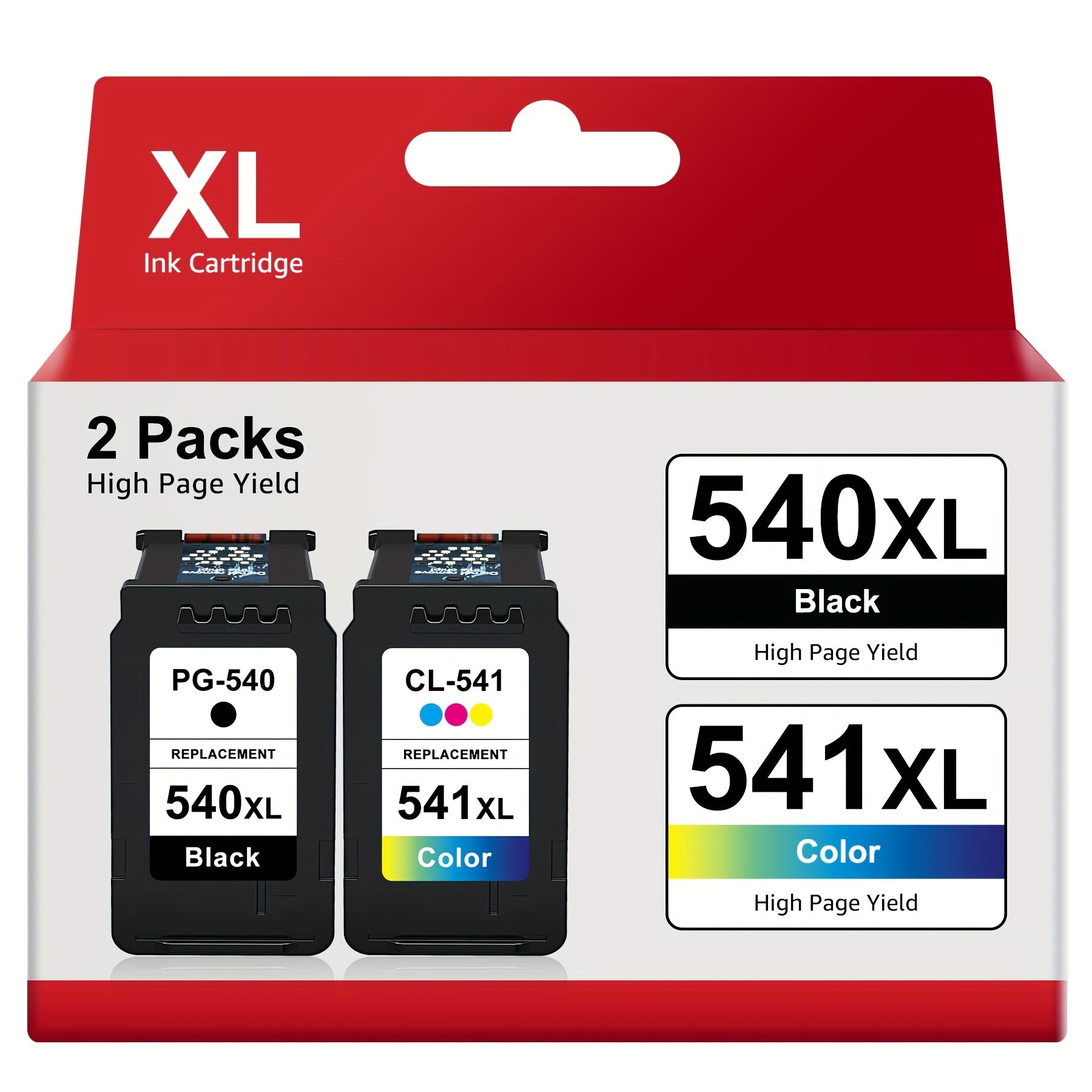Kompatible Druckerpatronen, 2er Pack PG-540XL CL-541XL Tintenpatronen Ersatz für Drucken zu Hause – Hauptansicht
