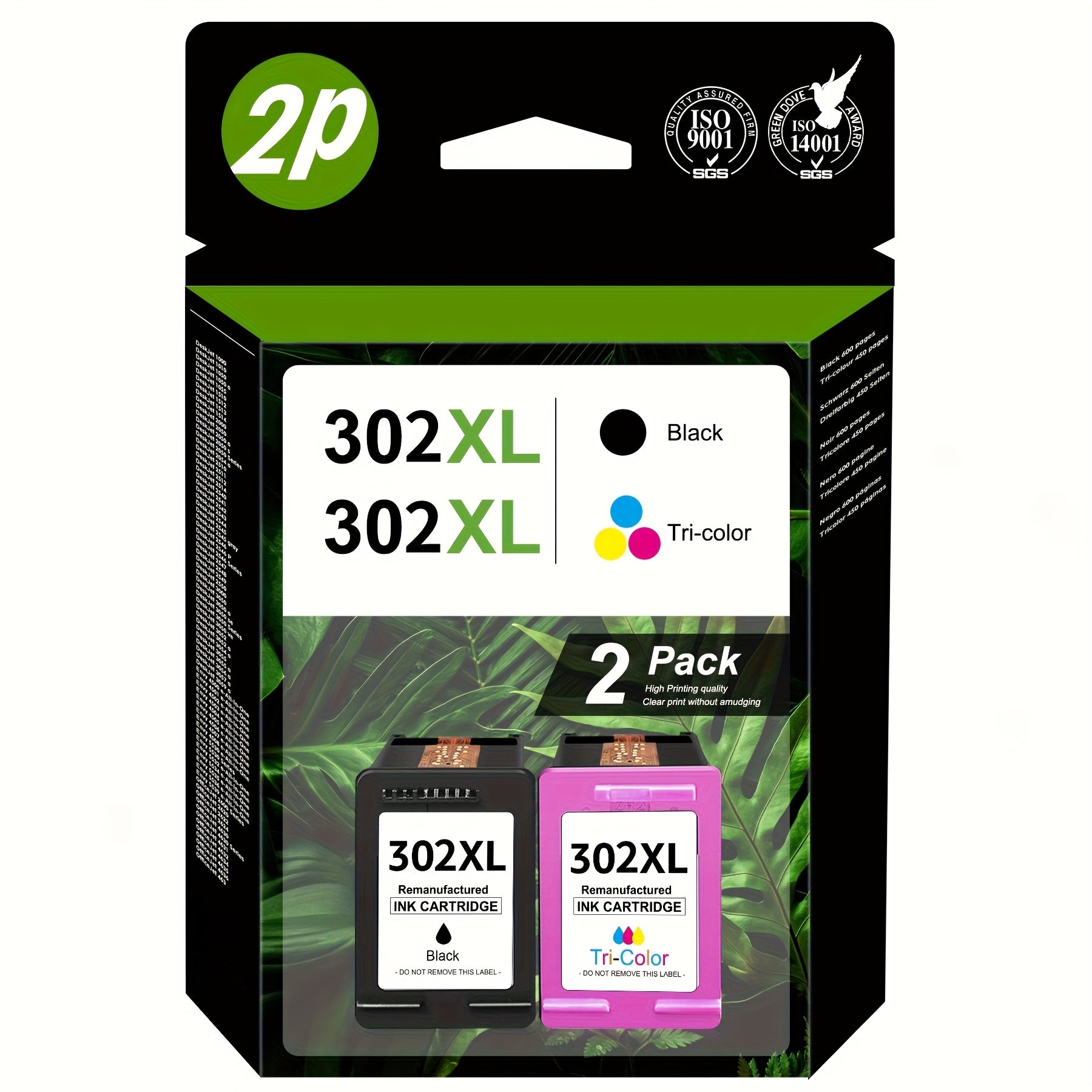 Kompatible Druckerpatronen, 2er-Pack Schwarz + 2er-Pack Farbe für Drucken zu Hause und Büro und Homeoffice – Detailansicht 2