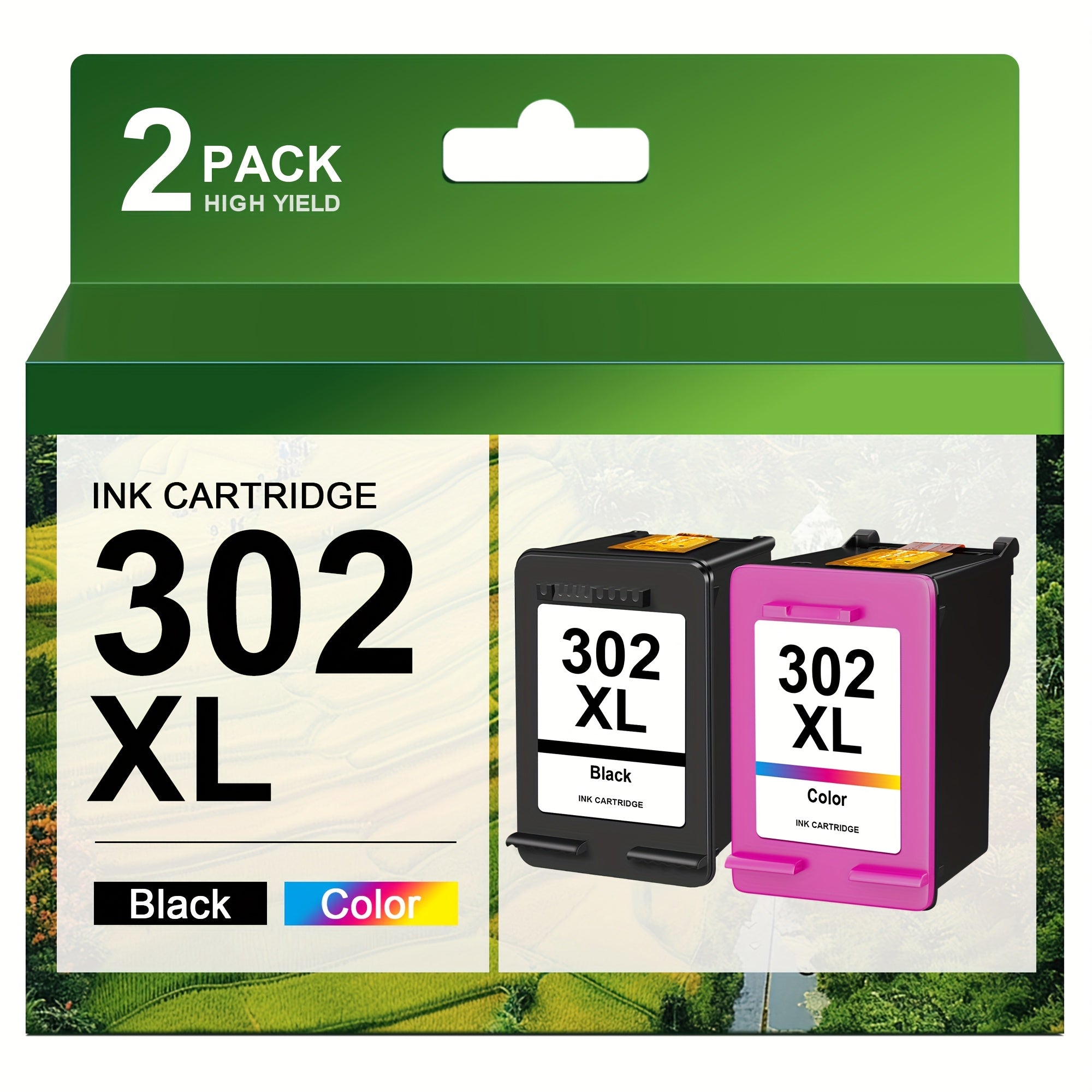 Kompatible Druckerpatronen, 302XL Tintenpatronen Wiederaufbereitet für HP 302 XL für Drucken zu Hause – Hauptansicht
