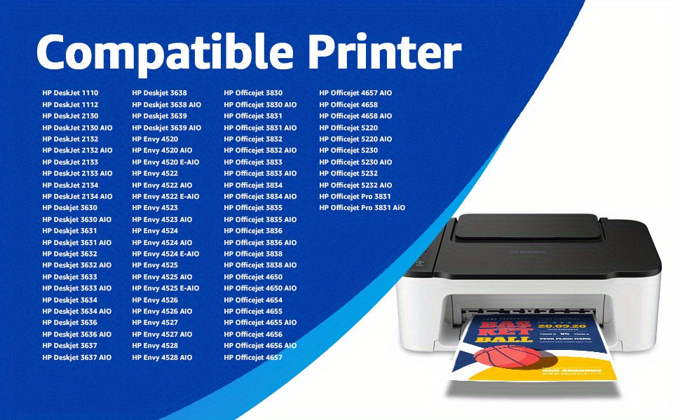 Kompatible Druckerpatronen, DeskJet 2130 3630 3636 3639 für Büro und Homeoffice und Drucken zu Hause – Detailansicht 4