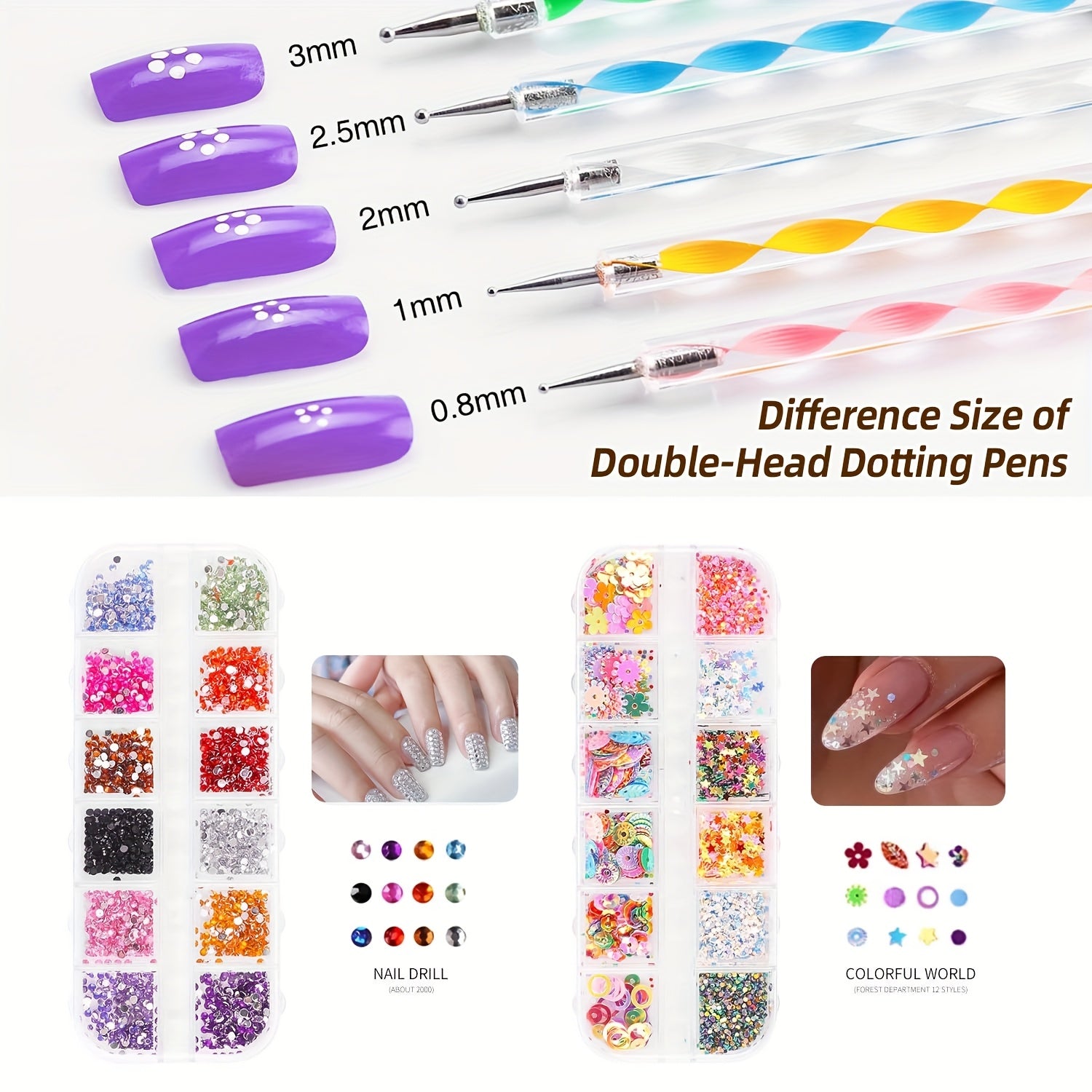 Komplettes Acrylnagel-Set, LED-Beleuchtung für Nagel und DIY-Maniküre – Detailansicht 2
