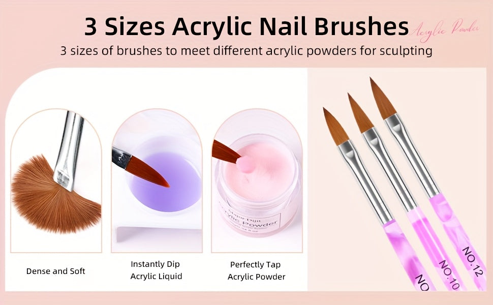 Komplettes Acrylnagel-Set, LED-Beleuchtung für Nagel und DIY-Maniküre – Detailansicht 3