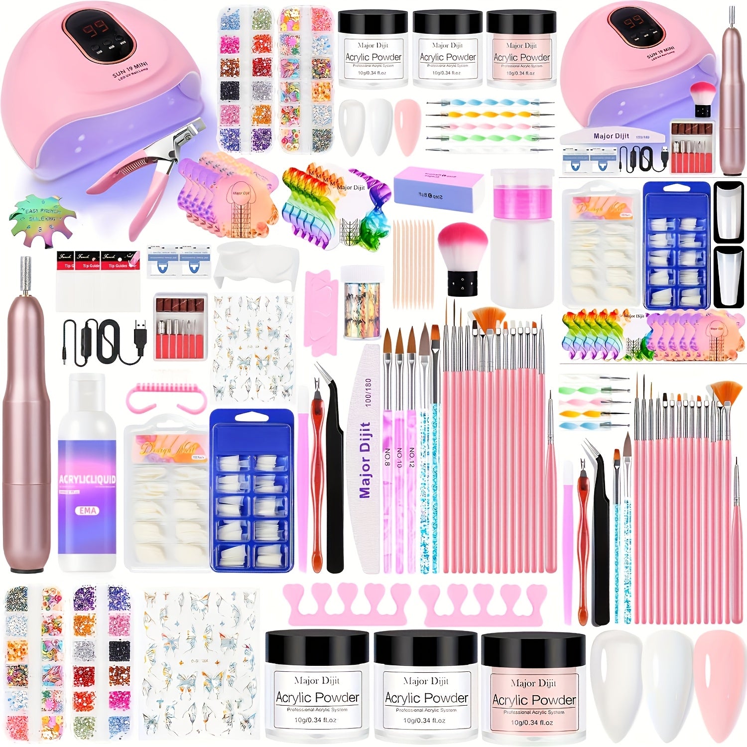 Komplettes Acrylnagel-Set, LED-Beleuchtung für Nagel und DIY-Maniküre – Detailansicht 6