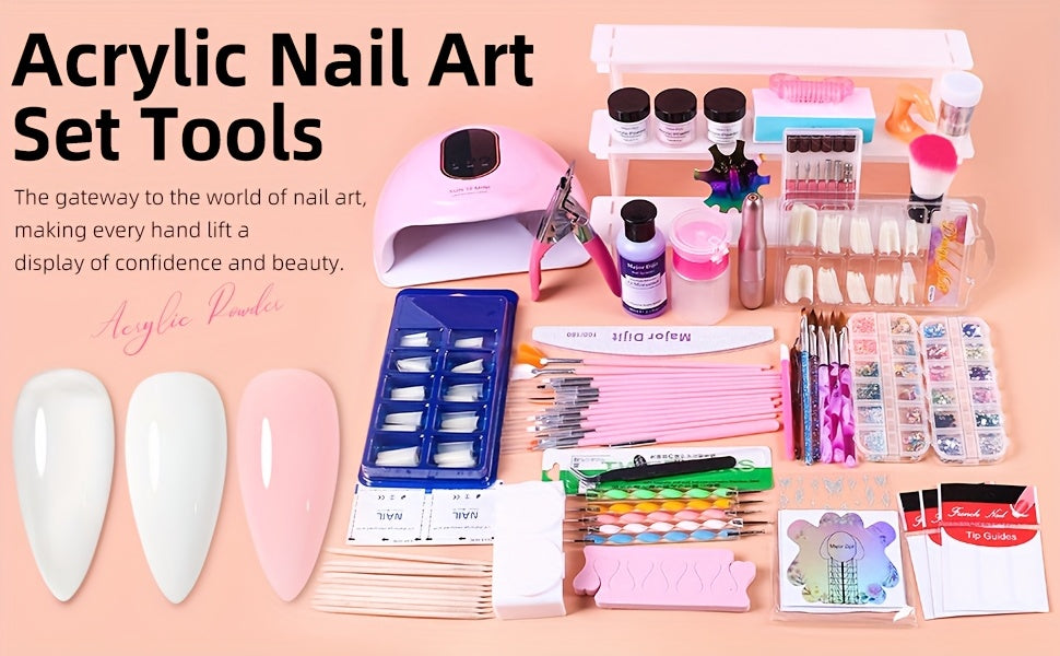 Komplettes Acrylnagel-Set, LED-Beleuchtung für Nagel und DIY-Maniküre – Detailansicht 13