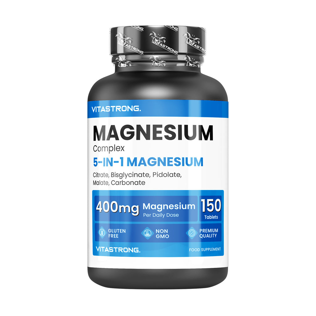 Komplettes Magnesium Vitastrong, 5 Magnesiumquellen: Bisglycinat für Fahrzeug und unterwegs – Hauptansicht