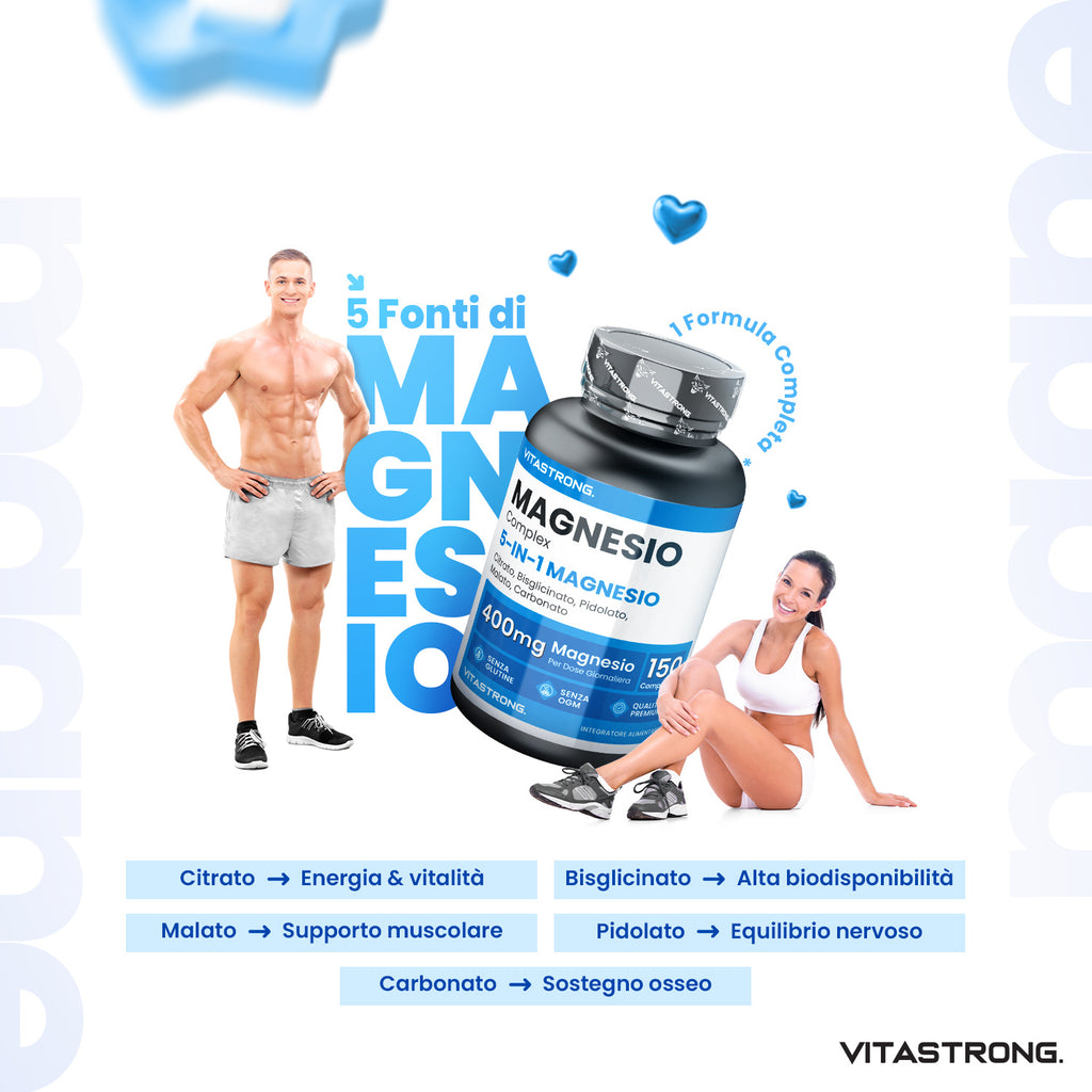 Komplettes Magnesium Vitastrong, 5 Magnesiumquellen: Bisglycinat für Fahrzeug und unterwegs – Detailansicht 3