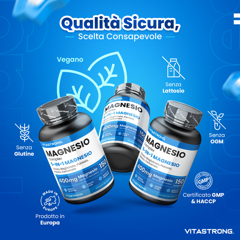 Komplettes Magnesium Vitastrong, 5 Magnesiumquellen: Bisglycinat für Fahrzeug und unterwegs – Detailansicht 4