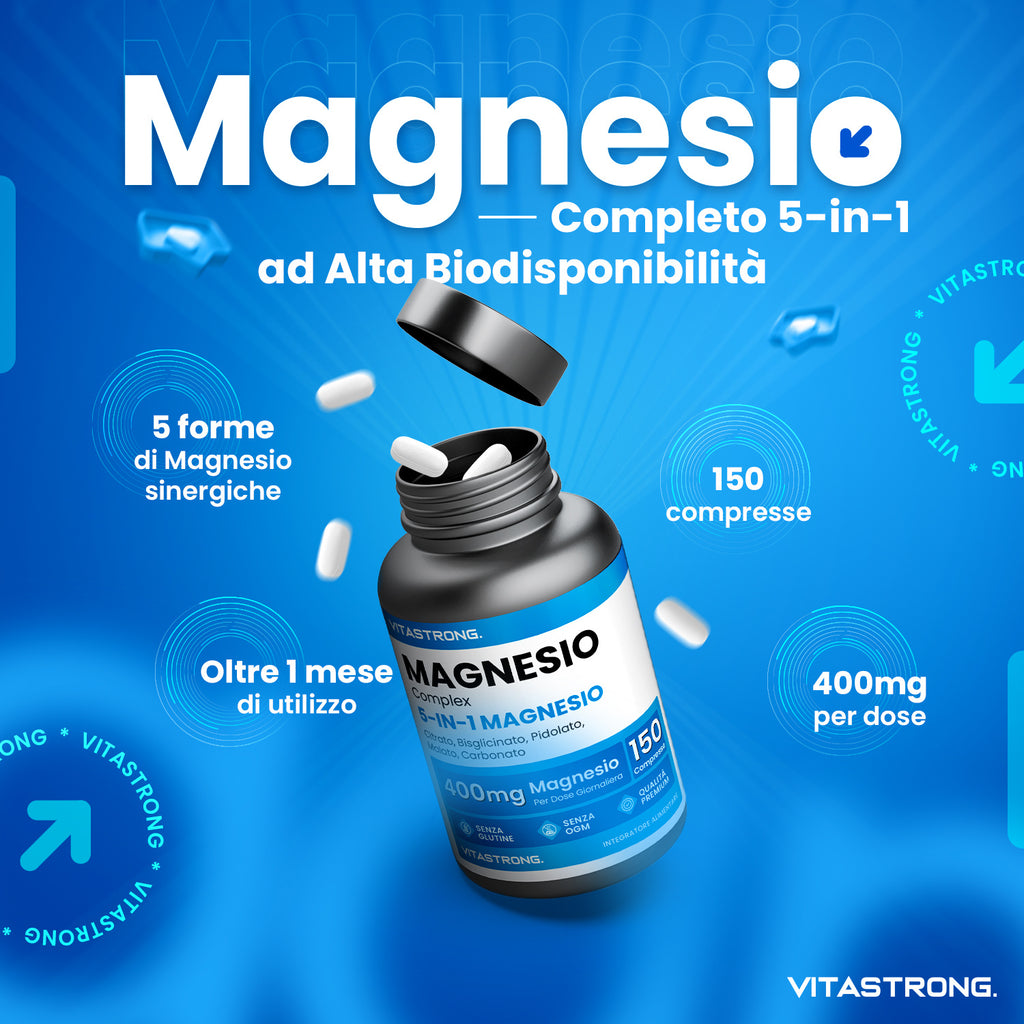 Komplettes Magnesium Vitastrong, 5 Magnesiumquellen: Bisglycinat für Fahrzeug und unterwegs – Detailansicht 11