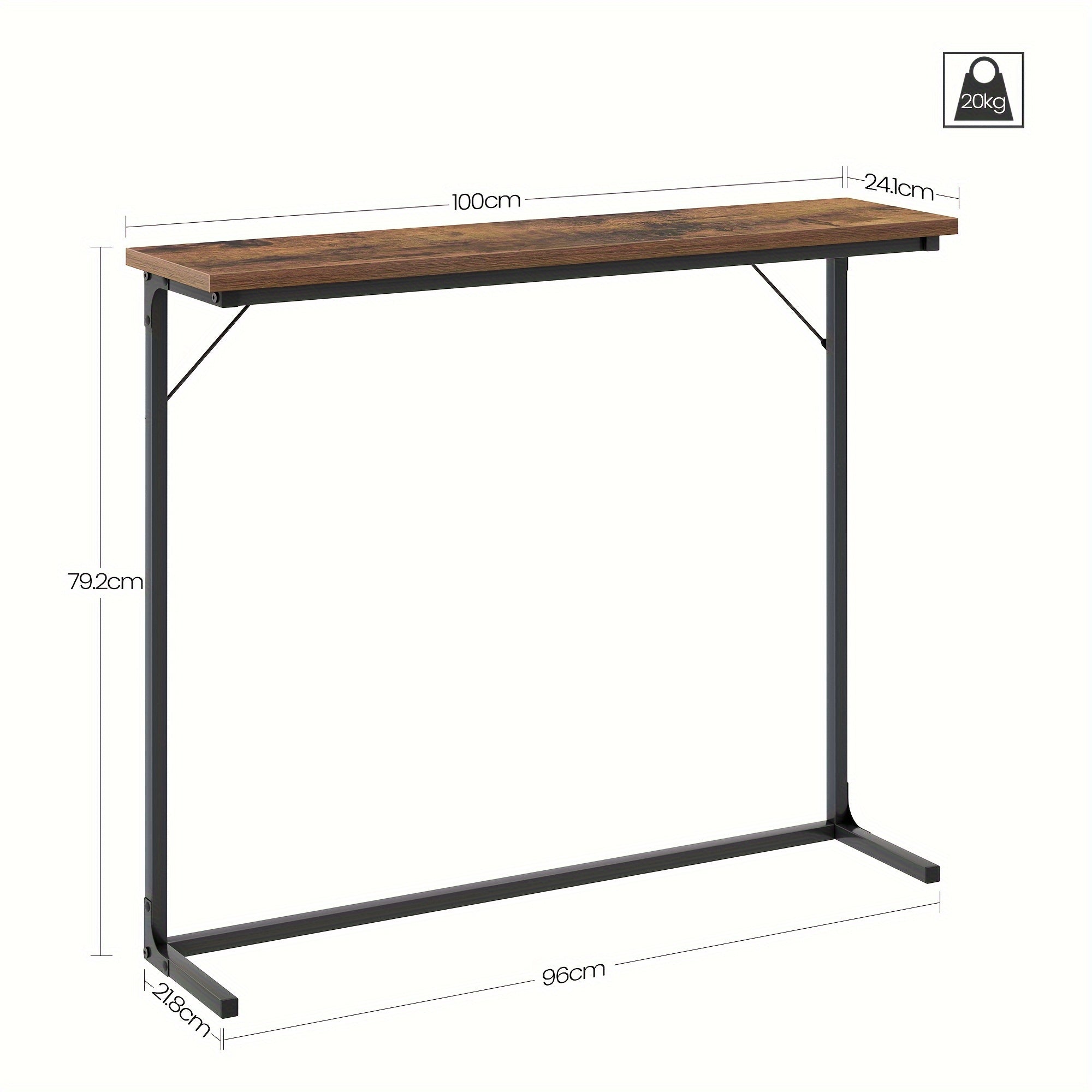 Konsole Tisch, Rostbraun für Wohnzimmer und Zuhause – Detailansicht 7
