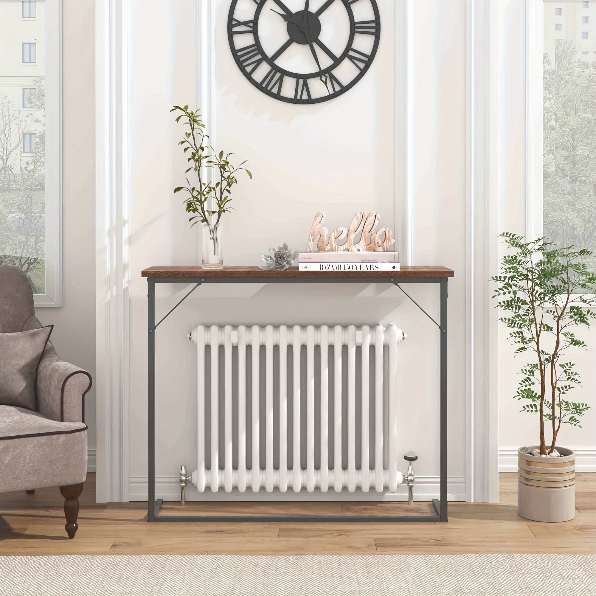 Konsole Tisch, Rostbraun für Wohnzimmer und Zuhause – Detailansicht 8