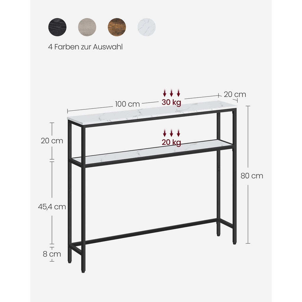 Konsolentisch für Flur, Weiss für Schlafzimmer und Bett – Detailansicht 4