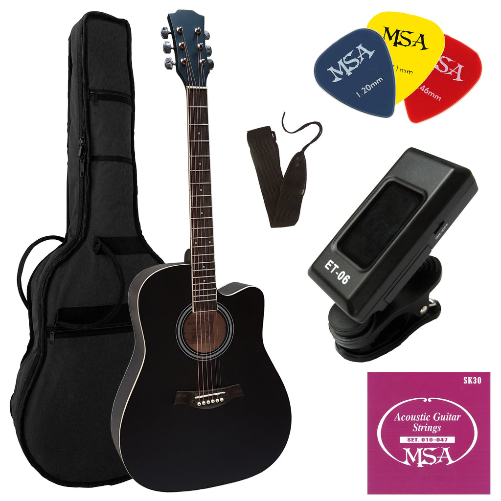 Konzertgitarre, 4/4 Westerngitarre im Set Tasche Band Stimmgerät für Alltag – Hauptansicht