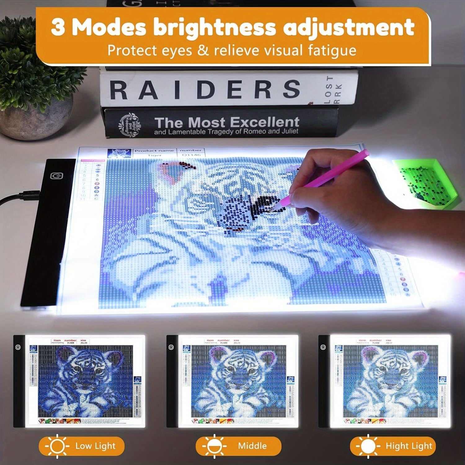 Kotatsu, LED-Beleuchtung für Kunstmalerei-sets und Diamant für Kunst-Ergänzungen verwendet – Detailansicht 6