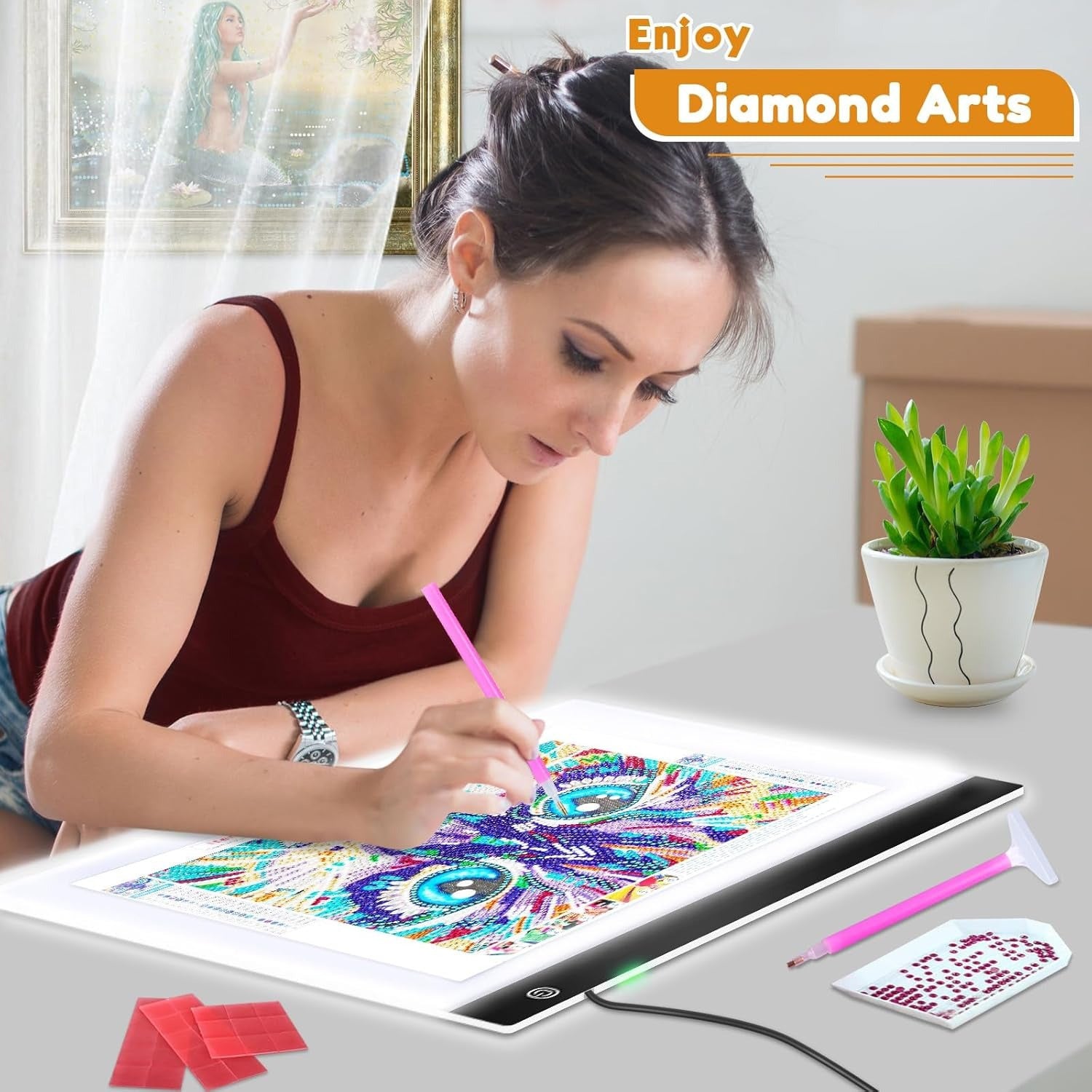 Kotatsu, LED-Beleuchtung für Kunstmalerei-sets und Diamant für Kunst-Ergänzungen verwendet – Detailansicht 23