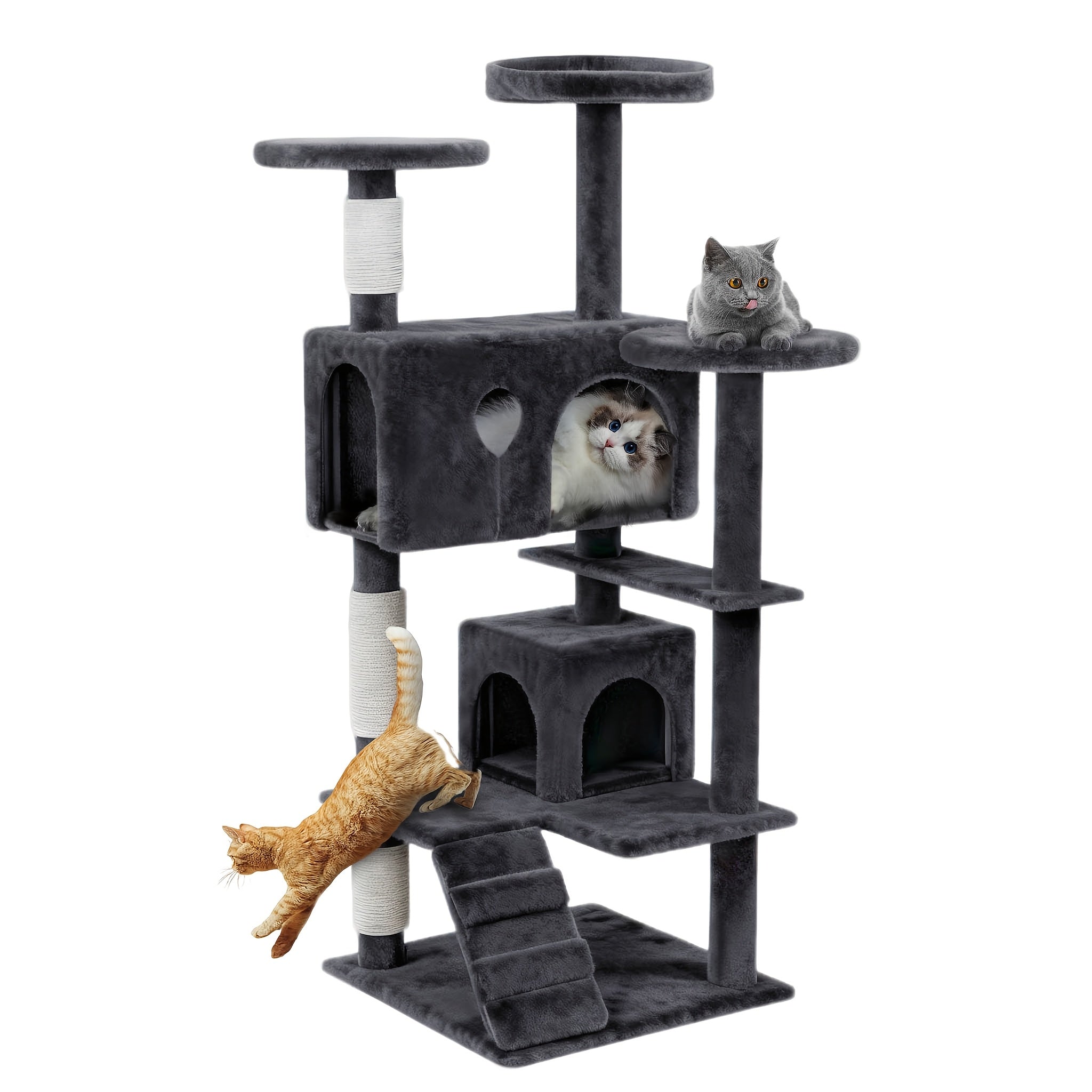 Krallenbaum Großer Katzenkrallenbaum, Beige für Haustiere und Zuhause – Detailansicht 5