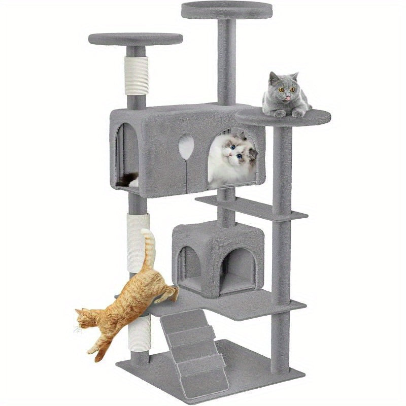 Krallenbaum Großer Katzenkrallenbaum, Beige für Haustiere und Zuhause – Detailansicht 7