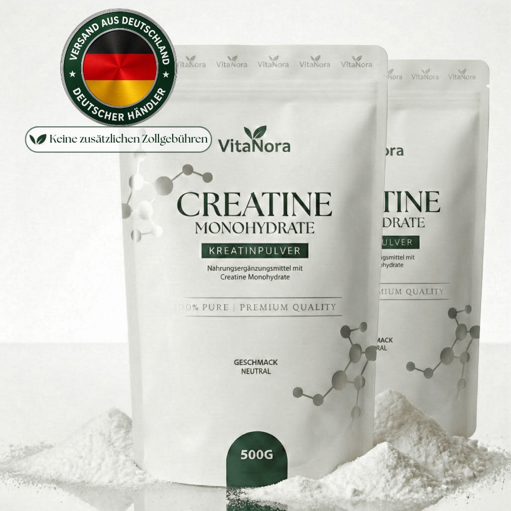 Kreatin Monohydrat Pulver (2x, 1000g für Pflege zu Hause und Alltag – Hauptansicht