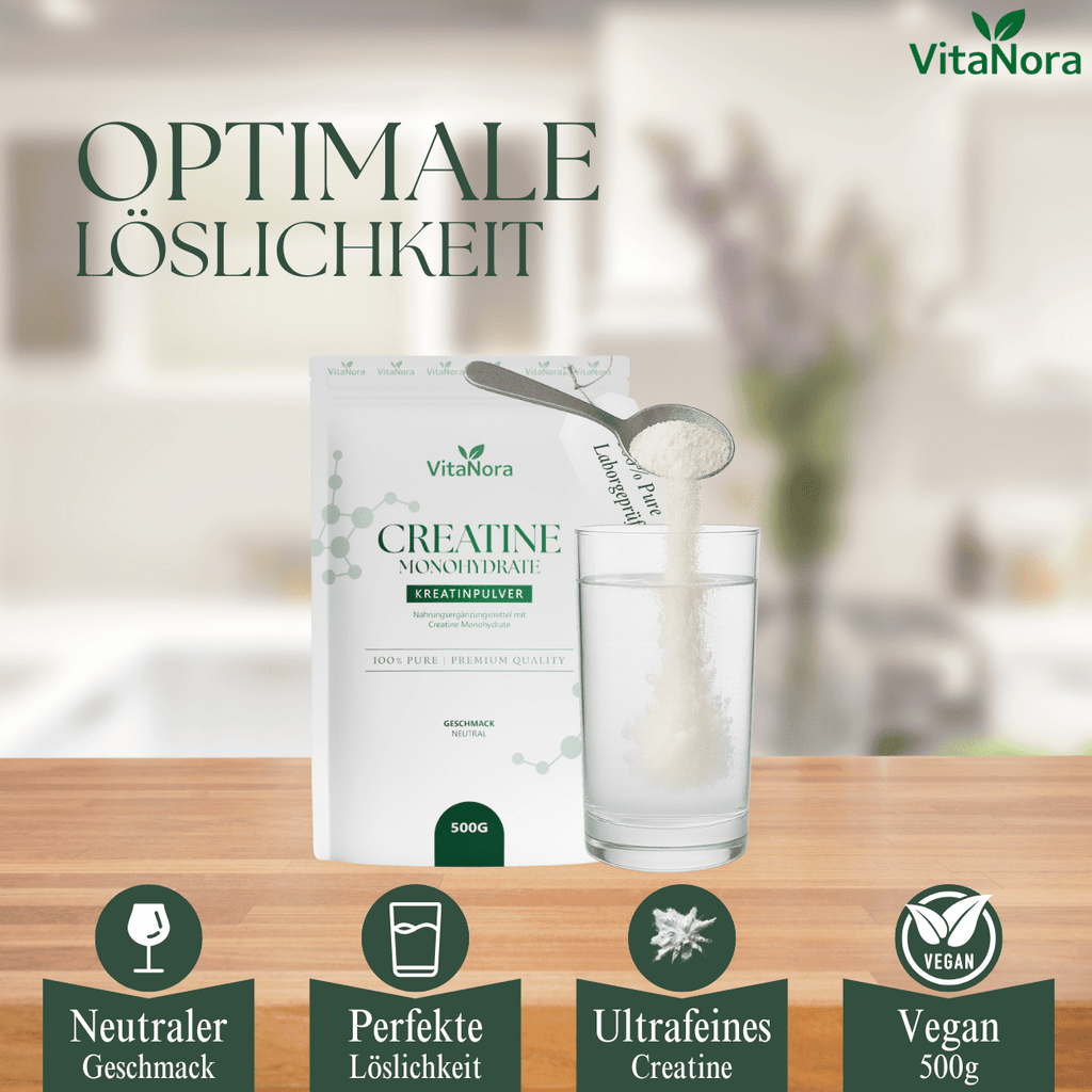 Kreatin Monohydrat Pulver (2x, 1000g für Pflege zu Hause und Alltag – Detailansicht 3