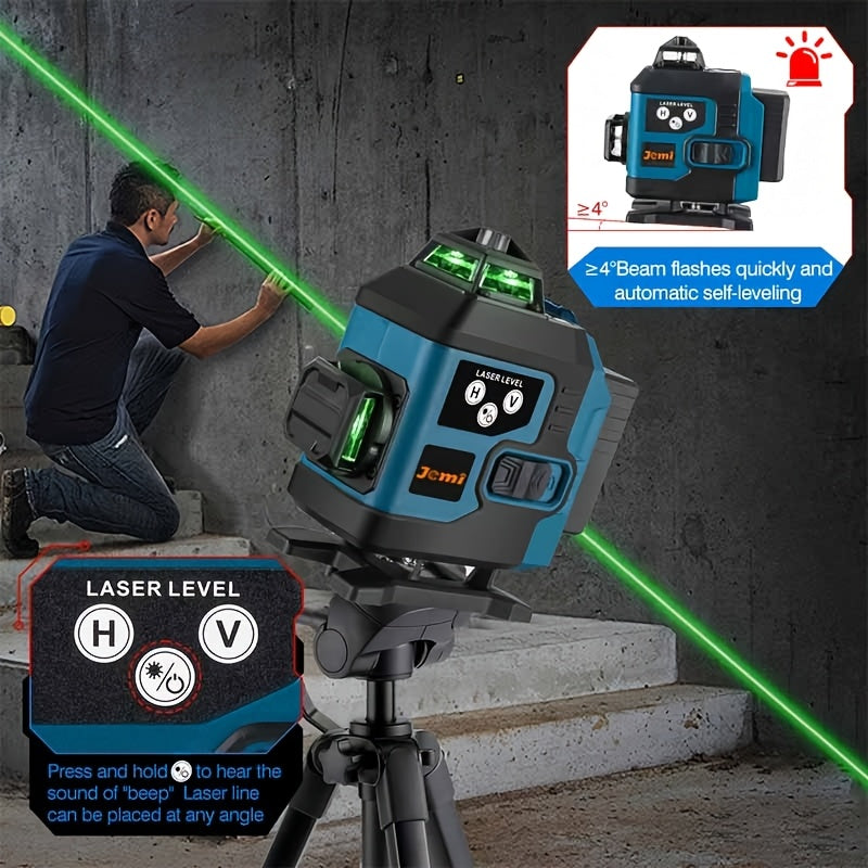 Kreuzlinienlaser, 1x Batterie für Montagearbeiten und Ausrichten – Detailansicht 7