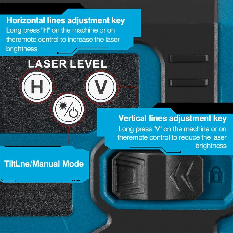 Kreuzlinienlaser, 4D Laser Waterwaage für Ausrichten – Detailansicht 9