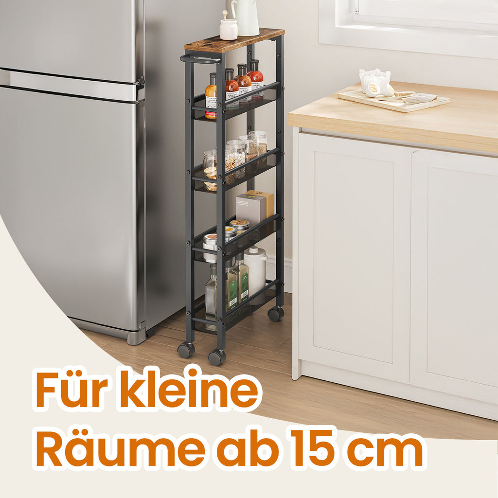 Küchen-Rollwagen, 13 x 45,4 x 99,6 cm für Essbereich und Küche – Detailansicht 24
