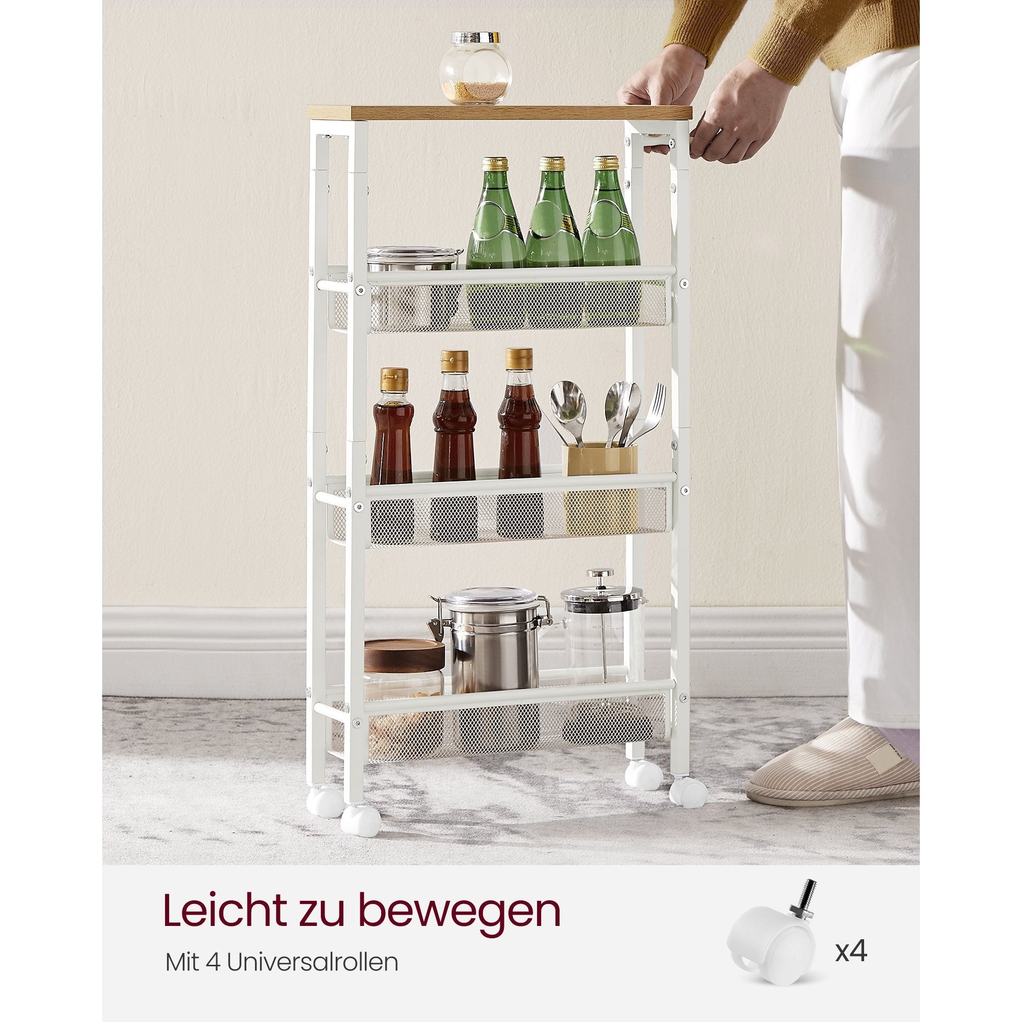 Küchen-Rollwagen, 4 x 77 cm für Essbereich – Detailansicht 15