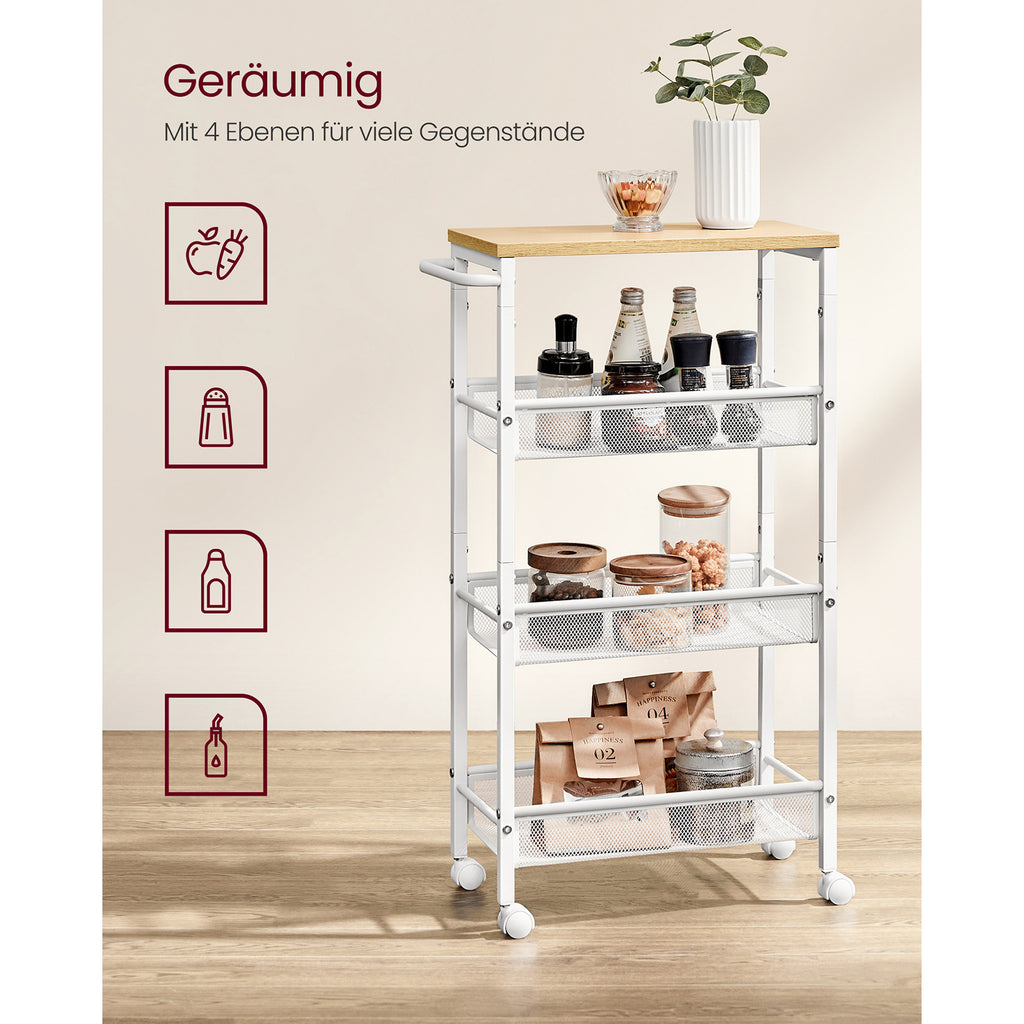 Küchen-Rollwagen, Braun für Küche und Essbereich – Detailansicht 6