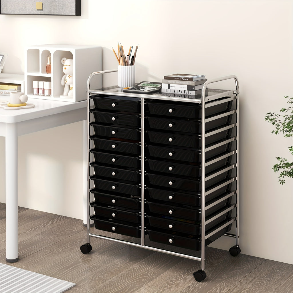 Küchen-Rollwagen, Farbverlauf Rot für Büro und Homeoffice – Detailansicht 5