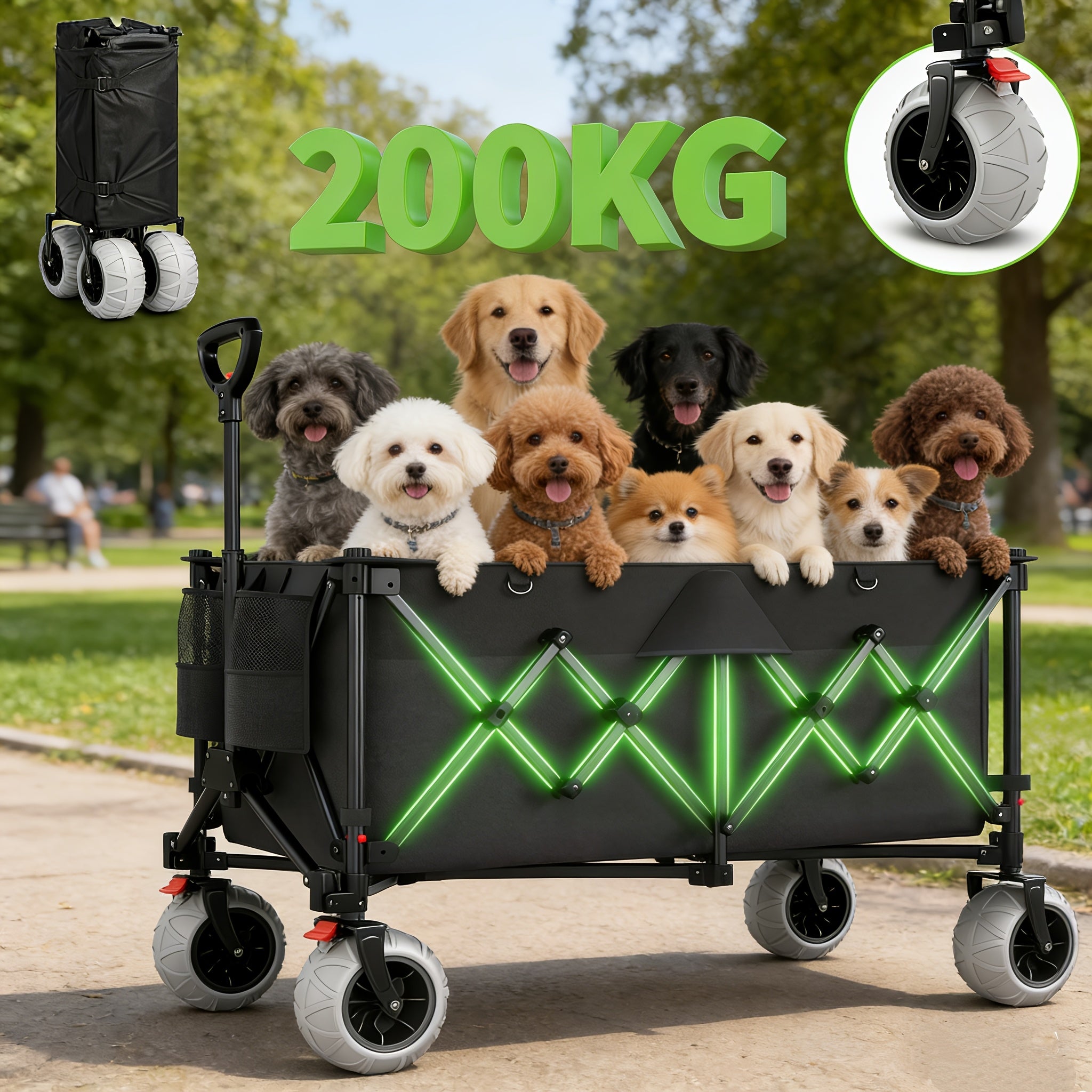 Küchen-Rollwagen, Schwarz für Garten und Terrasse – Detailansicht 2