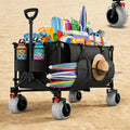Küchen-Rollwagen, Schwarz für Garten und Terrasse – Detailansicht 3