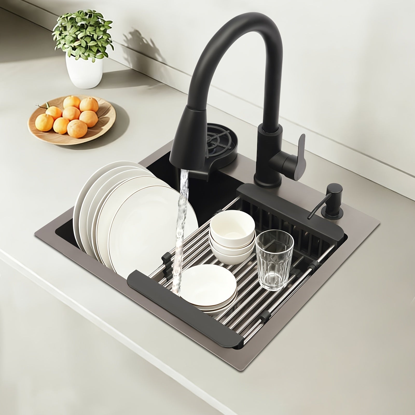 Küchenspüle, 16,54 x 14,57 x 7,87 Zoll für Küche und Essbereich – Detailansicht 9