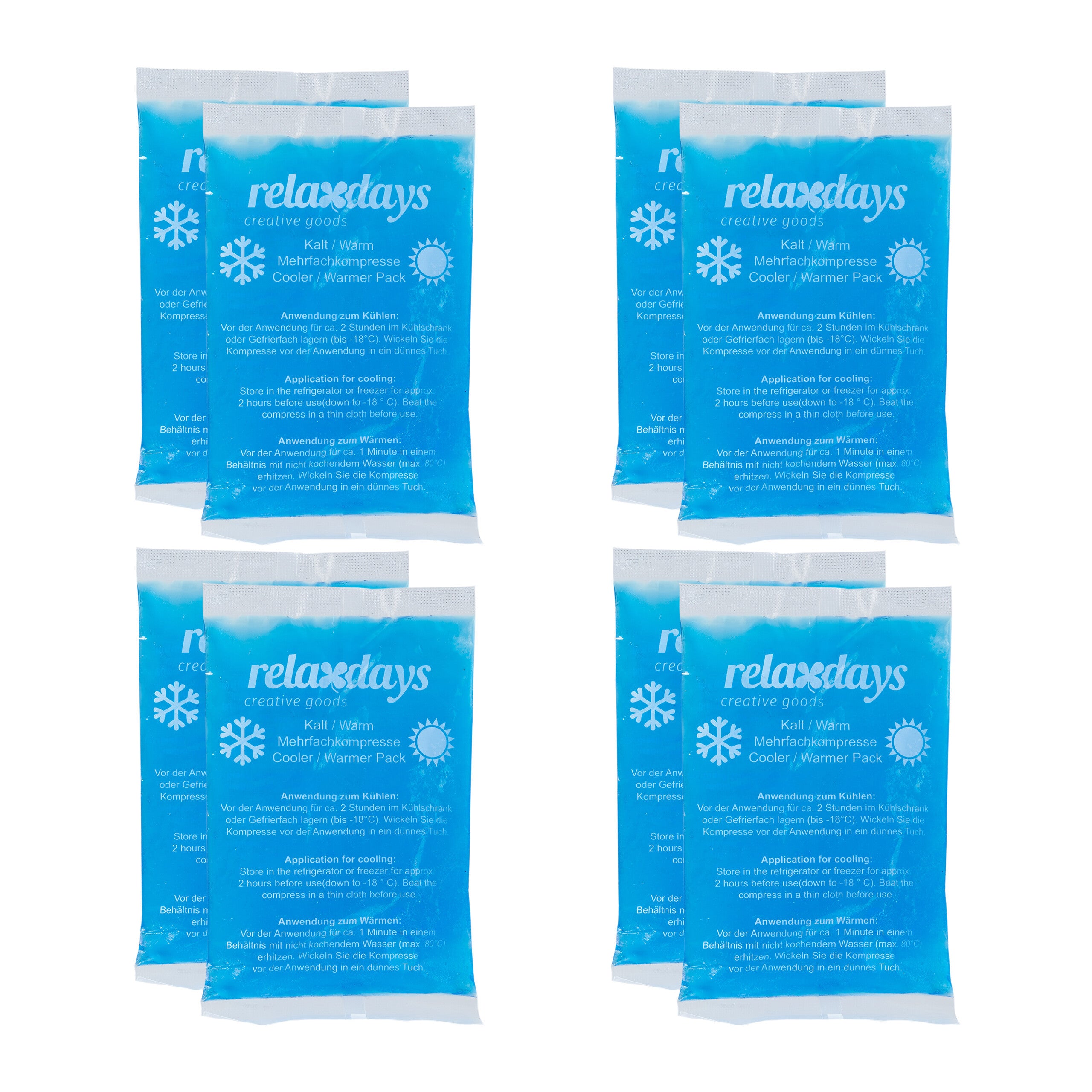 Kühlpads rechteckig 8er Set blau, 1 für Alltag und Zuhause – Detailansicht 5