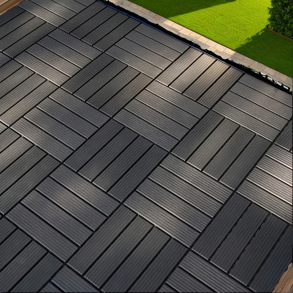 Kunststoff Deckfliesen zum Zusammenstecken, 44 Stück für Garten und Terrasse – Detailansicht 7