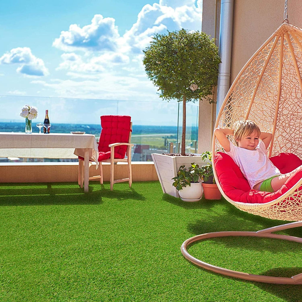 Kunststoffrasen Rolle, 40 mm Weiß für Garten und Terrasse – Detailansicht 13