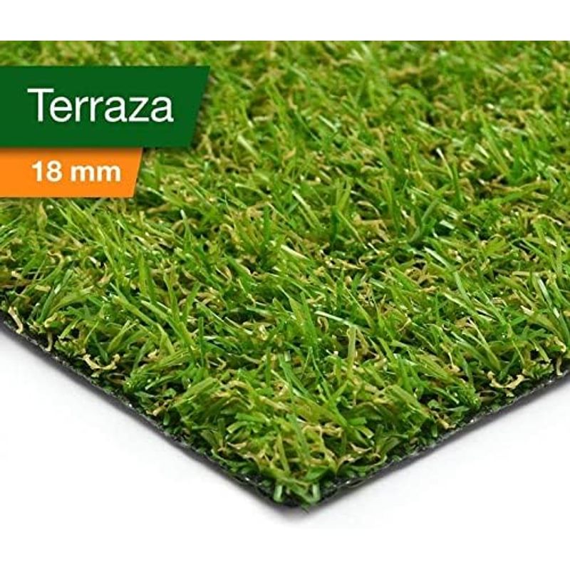 Kunststoffrasen Rolle, 40 mm Weiß für Garten und Terrasse – Detailansicht 14