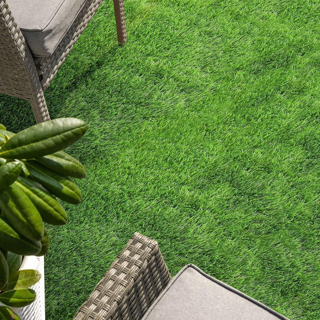 Kunststoffrasen Rolle, 40 mm Weiß für Garten und Terrasse – Detailansicht 20
