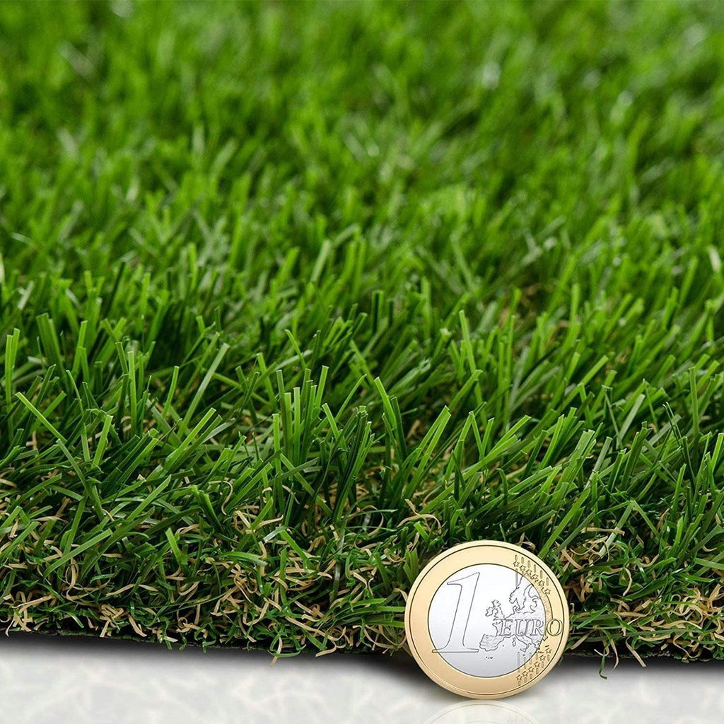 Kunststoffrasen Rolle, 40 mm Weiß für Garten und Terrasse – Detailansicht 24