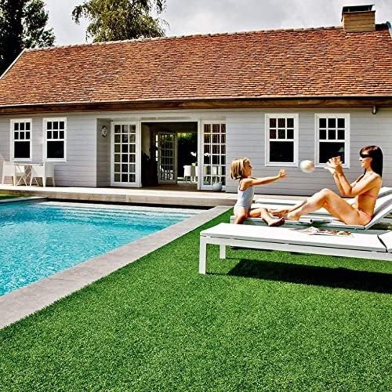 Kunststoffrasen Rolle, 40 mm Weiß für Garten und Terrasse – Detailansicht 34