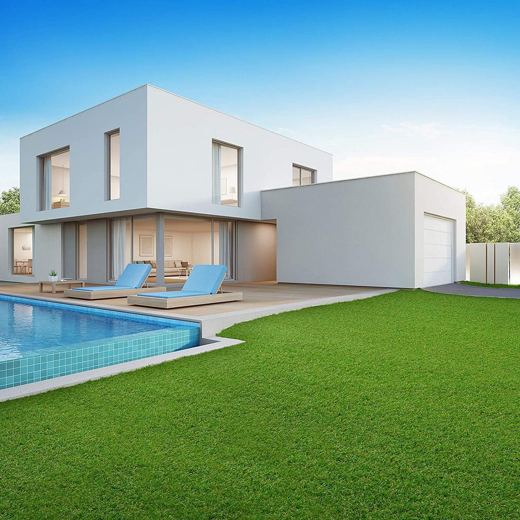 Kunststoffrasen Rolle, 40 mm Weiß für Garten und Terrasse – Detailansicht 40
