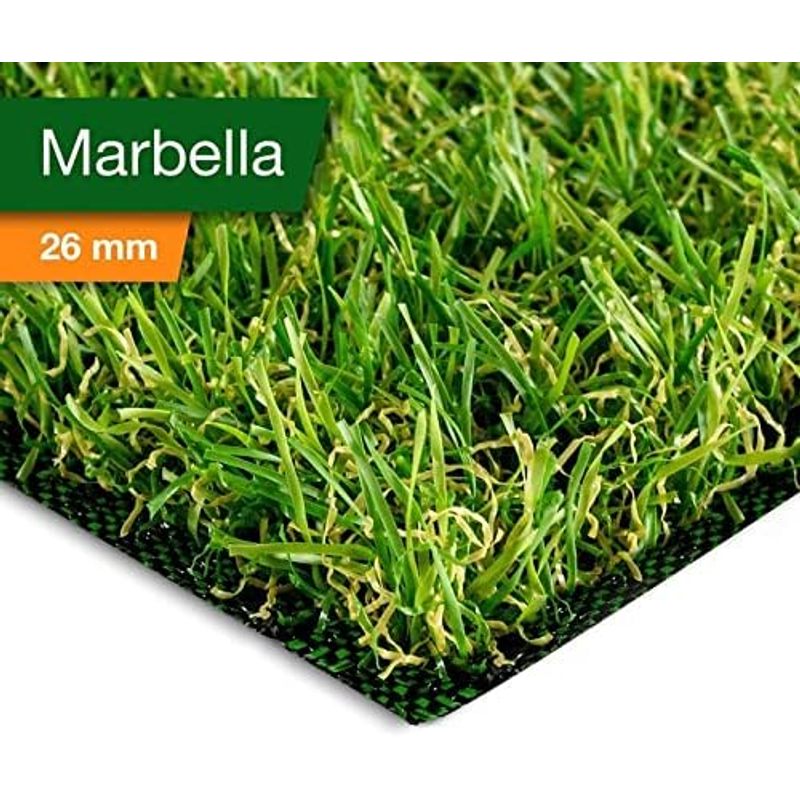Kunststoffrasen Rolle, 40 mm Weiß für Garten und Terrasse – Detailansicht 42