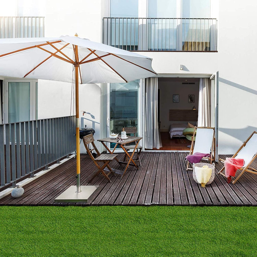 Kunststoffrasen Rolle, 40 mm Weiß für Garten und Terrasse – Detailansicht 52